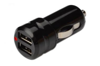 DIGITUS USB Car cigarette adapter slim type, 2x USB 2.0, Output 5V/2A, DA-11005 