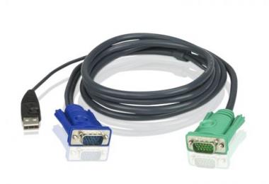 ATEN KVM cable kit, USB+VGA cable, 5.0m,  2L-5205U 