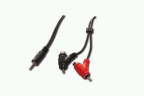 ASSMANN Audio connection cable, stereo 3.5mm - 2xRCA M/M + F/F  1.50 m, AK-102008 
