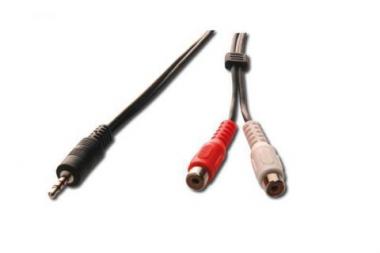 ASSMANN Audio extension cable, stereo 3.5mm - 2x RCA, 0.20m, AK-102001 