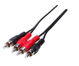MANHATTAN Dual RCA Cinch Plug Cable, 1.8m, 336499 