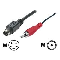MANHATTAN S-VIDEO cable (Mini Din 4 Pin M) to RCA M, gold plated, 1.8m, 346702 