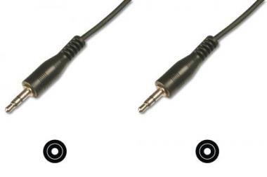 ASSMANN Audio connection cable, stereo 3.5mm, 2.50m, CCS, 2x0.10/10, M/M black, AK-510100-025-S 