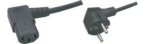 MANHATTAN, Power cable, computer - wall socket, Schuko - C13, 90 degree angle, Black, 2m, 314718 