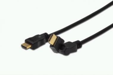 ASSMANN HDMI 1.3 High Speed connection cable, rotatable, 5.0m, type A/M - type A/M, AK-330103-050-S 
