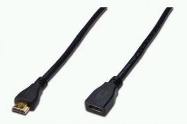 ASSMANN HDMI 1.4 High Speed extension cable 5.0m, type A/M - type A/F, AK-330201-050-S 