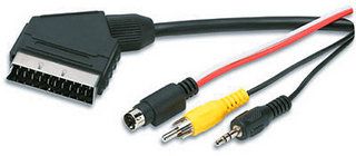 MANHATTAN SCART Cable to Video+Audio SVHS, M/RCA M/ 3.5mm M 3.0m, 766623345231 