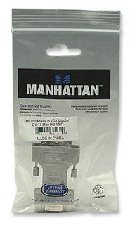 MANHATTAN, DVI analog / VGA Adapter, DV 17M to HD 15F, 301619 