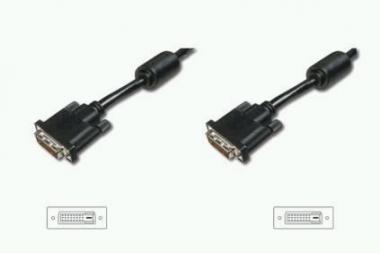 ASSMANN  DVI connection cable, DVI(24+1), M/M, 5.0m, DVI-D DUAL link, AK-320101-050-S 