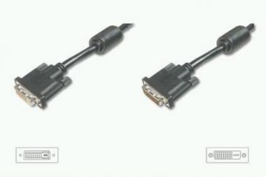 ASSMANN DVI-D extension cable, DVI(24+1), 2x ferrite, M/F, 7.5m, DVI-D DUAL link, AK-110005 