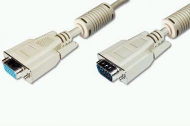 ASSMANN SVGA extension cable, 5.0m, ferrite core, double shielded, AK-310203-050-E 