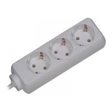 Extension cord XMD03K/3 3 sockets, 3.0m. With grounded connection and safety switch, Schuko - C13 