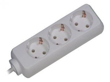 Extension cord XM-D03-3 3 sockets, 3.0 m. with grounded connection, Schuko - C13 