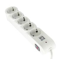 DEFENDER Surge protector for 6 sockets, cable 1.8m. with grounded connection and safety switch 99406, Schuko - C13, DFS601 