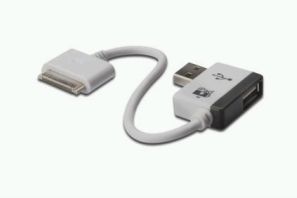 DIGITUS Universal mobility charging cable for iPad/iPhone/iPod incl. USB hub, DA-70219 