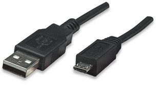 MANHATTAN, USB 2.0 cable A male to micro B male, 1.8m, 307178 