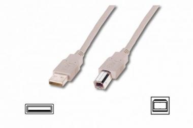 ASSMANN USB 2.0 cable A-B, M/M 1.8m, beige, AK-300102-018-E 