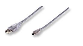 MANHATTAN, USB 2.0 cable A to mini USB, 1.8m, 333412, 364829 