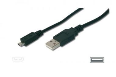 ASSMANN, USB 2.0 connection cable, A/M - micro B/M, 1.0 m, AK-300110-010-S 