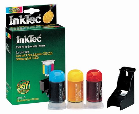 INK TEC LMI-8619C refill kit 20ml*3 (Lexmark Color Jetprinter 1000/1020/1100/2030/2050/2055/3000 Lexmark Winwriter 100/150c Samsung Myjet/II/Win/ 600 series IBM ExecJet 4070 Olivetti JP 150/250/350/360 Olympia OF750/OF760) color, 8803663987617 
