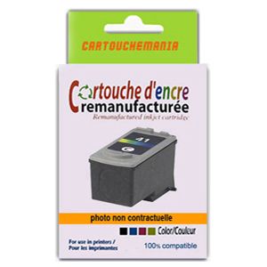 LAMA FRANCE CANON CL41-CL, color, For PIXMA MP150, MP160, MP170, MP180, MP210, MP220, MP450, MP460, MX300, MX310, iP2200, iP1600, iP1700, iP1800, iP2500, iP2600, iP6210D, iP6220D, high capacity, + 70%  of ink compared to OEM, CJCL41HC 