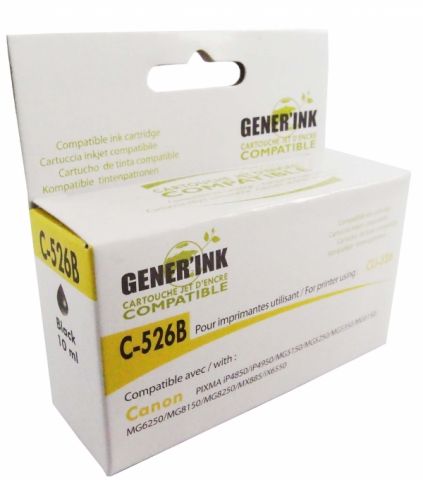 GENERINK, CANON MG5150/5250, PGI-526BK, BLACK + CHIP, CJ526B 
