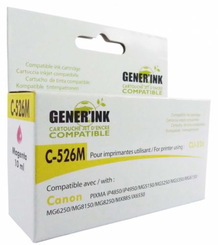 GENERINK, CANON MG5150/5250, PGI-526M, Magenta + CHIP, CJ526M 