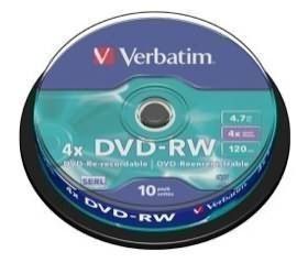 Verbatim DVD-RW 43552 4x 4.7GB 10pk cake box 