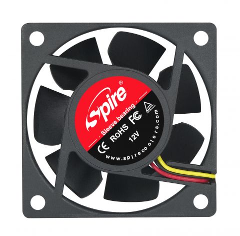 SPIRE, case, PSU and VGA cooler, 60x60x25mm, 12V, 3pin, Fan Blower, SP06025S1M3 