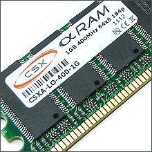CSX DDR1 1GB (PC3200), 400 MHz, CL3, CSXA-LO-400-1G 