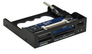 MANHATTAN USB 2.0, internal 3.5'', 51 in 1 card reader, Black color, 700344 