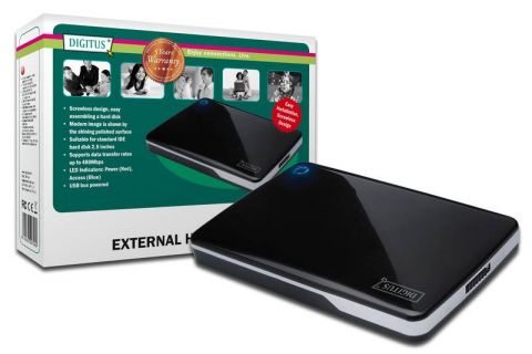 DIGITUS External Enclosure 2.5, USB 2.0, for IDE HDD 2.5,Black, DA-71001 