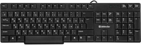 DEFENDER Keyboard Slim 107 klav. black,EN/RUS, USB, KS930BU 