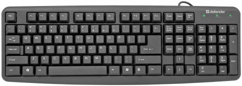 DEFENDER Slim keyboard, US/RUS, USB, KM520Element, 45522 