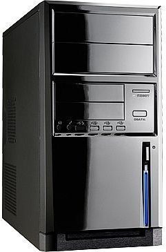 Linkworld case 437-21U/A Micro ATX, piano glossy black and with blue light, 2 x USB, audio. PSU 2 x IDE, 3 x SATA. 400W, 80mm 