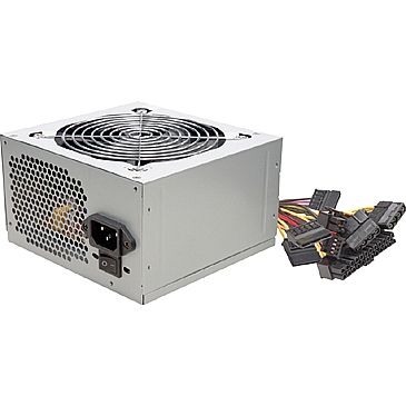 Linkworld PSU LPK12-35E 550W ATX, silent 120mm, thermal control, 1x 20+4pin, 1 x 4pin 12V, 1 x 4pin Floppy, 2x 4pin molex, 3 x Sata, 1 x PCI Express 6 pin 