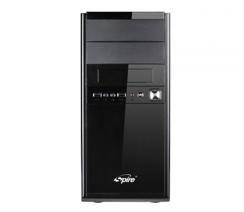 SPIRE caseMercury Silver, MICRO ATX Tower Chassis, Gloss/Black, Incl. 420W ATX<br />PSU, SP3207S-420W-PFC-2 