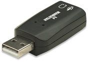 MANHATTAN Hi-Speed USB 3-D Sound Adapter (USB to AUDIO), 150859 