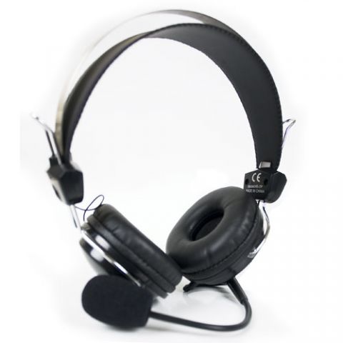 A4Tech Stereophonic headset with volume control and microphone, HS7P 