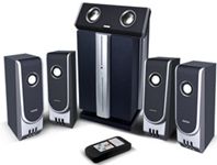 MIYAKO KA-9120CE 5.1 Home cinema speaker system (wooden sub. 30W RMS + wooden sat. 5*10W RMS), wireless remote controm, embeded amplifiers, all cables included (PC and DVD), shielded, lithuanian users manual 