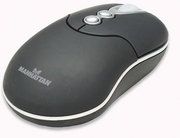 MANHATTAN MM3 Optical Mobile Micro Mouse USB, Five Buttons with Scroll Wheel, 800 dpi, 176873 