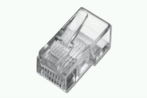 ASSMANN RJ11 (telephone) Modular Plug, for Round Cable, 6P4C, Unshielded, A-MO 6/4 SR 