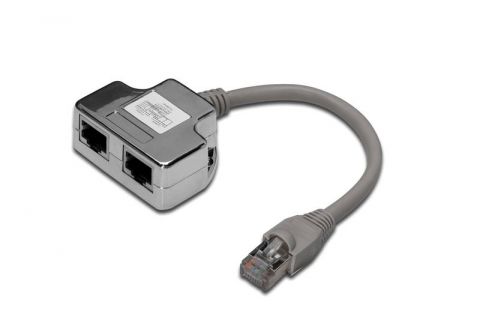 DIGITUS RJ45 Modular Distributor, 2 Port, FTP, 2xRJ45 S/1xRJ45 P,  DN-93904 
