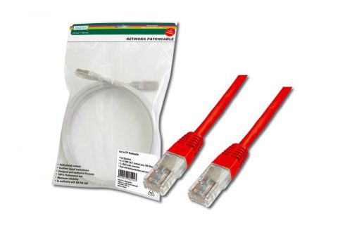 DIGITUS  UTP LAN cable, patch, 3.0m, Red, 2xRJ45, DK-1511-030/R 