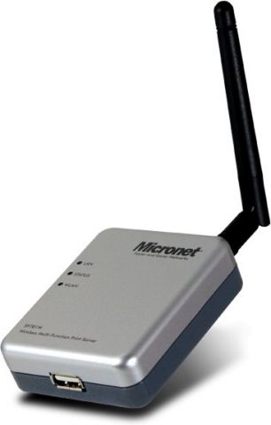 MICRONET SP781W, 10/100 Mbps Wireless Multi-function Print Server, 1 USB2.0 Port of Direct Attachment 