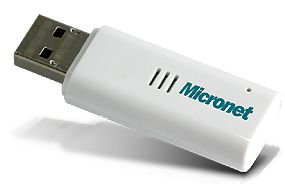 MICRONET SP907NL, 150M Wireless LAN USB Adapter, 802.11g, USB 2.0, Built-in Antenna. 