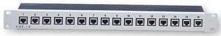 INTELLINET Patch Panel, 16 Port, 1U, 16 Port, 1 Level, Shielded, Cat5e, 503747 