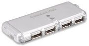 MANHATTAN HUB USB 2.0 4PORT SILVER, 160599 