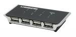 MANHATTAN Hi-Speed USB 2.0 Hub, 7 Ports, Dual Power, 160766 