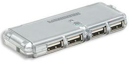 MANHATTAN, USB 2.0 HUB 4 ports, pocket, (Power adapter not included), 522717 